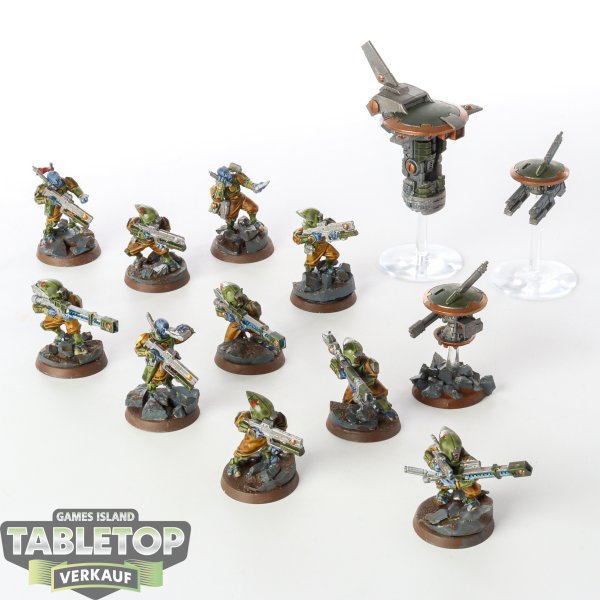 Tau Empire - 10x Pathfinder Team - bemalt