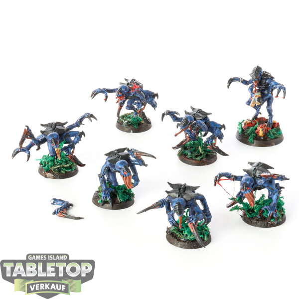 Tyraniden - 7x Genestealers klassisch - bemalt