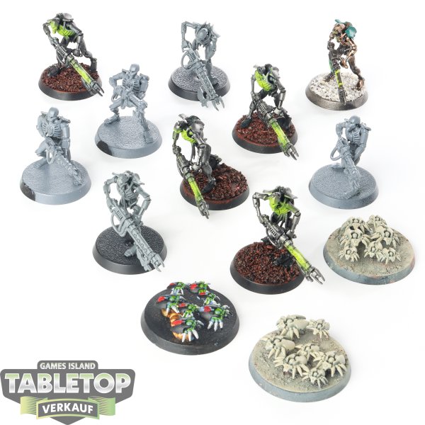 Necrons - 10 x Necron Warriors - teilweise bemalt