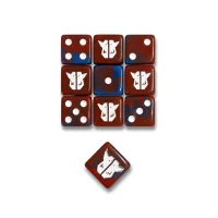 BreakingHeads - 10er Würfel Set 12mm - Rot / Blau