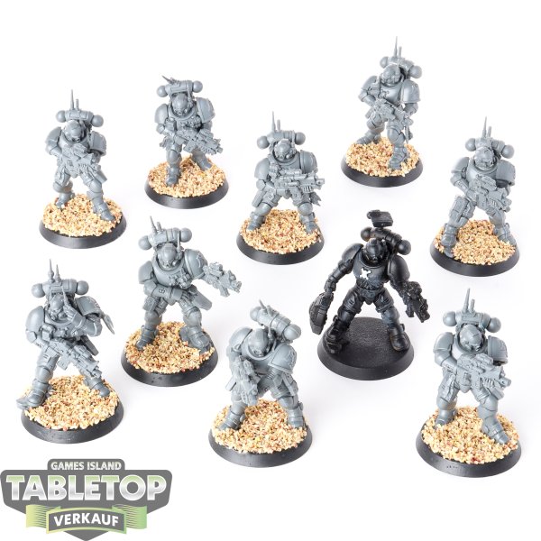 Raven Guard - 10 x Primaris Infiltrators - teilweise bemalt