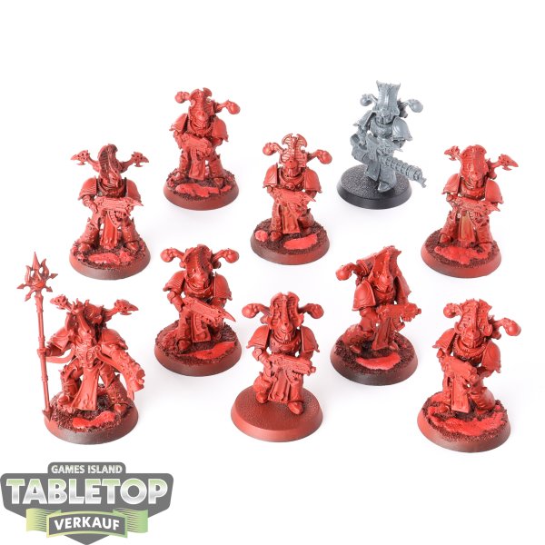 Thousand Sons - 10 x Rubric Marines - teilweise bemalt