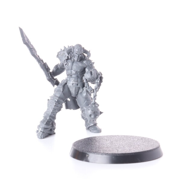 Blades of Khorne - Slaughterpriest with Hackblade and Wrath-hammer - unbemalt