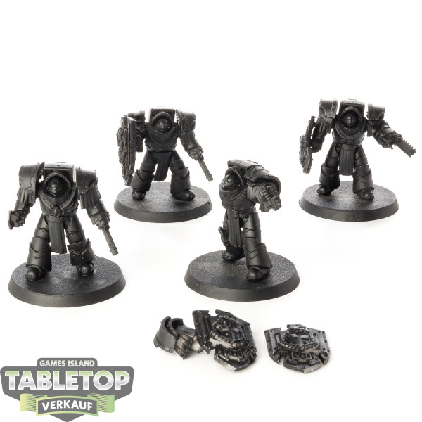 Horus Heresy - 4x Imperial Fists Legion Cataphractii Terminator Squad with Storm Shields - grundiert