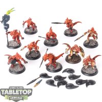 Seraphon - 10 x Saurus Warriors - teilweise bemalt