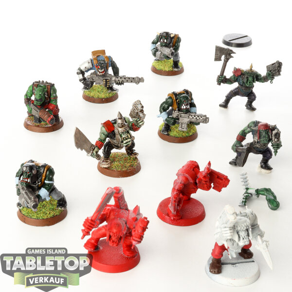 Orks - 11 Boyz, klassisch - teilweise bemalt