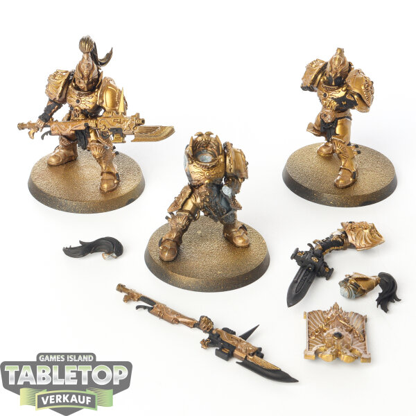 Adeptus Custodes - 3 Custodian Guard Squad - teilweise bemalt