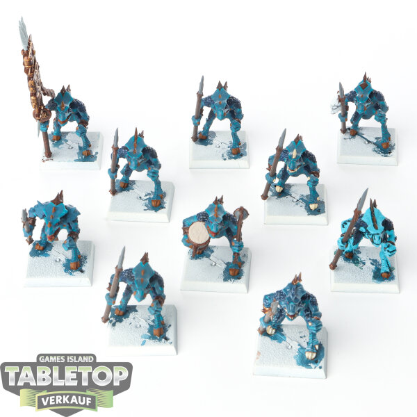Lizardmen - 10x Saurus Warriors Klassisch - bemalt