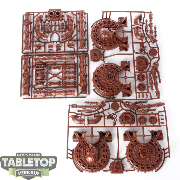 Gelände - Haemotrope Reactor + Thermic Plasma Conduits - im Gussrahmen