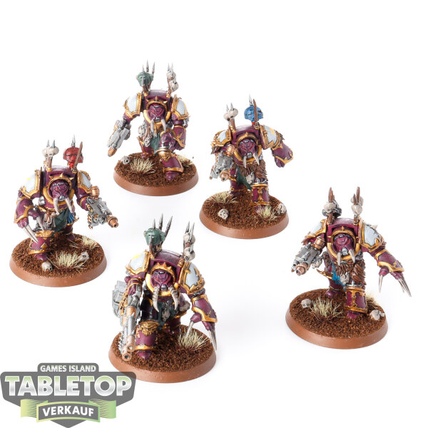 Chaos Space Marines - 5 x Chaos Terminator Squad - bemalt