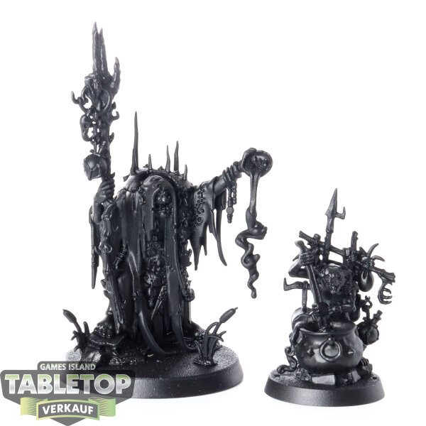 Orruk Warclans - Swampcalla Shaman & Pot-grot - grundiert