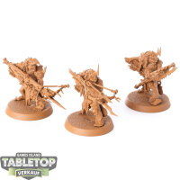 Orruk Warclans - 3 x Man-Skewer Boltboyz - teilweise bemalt