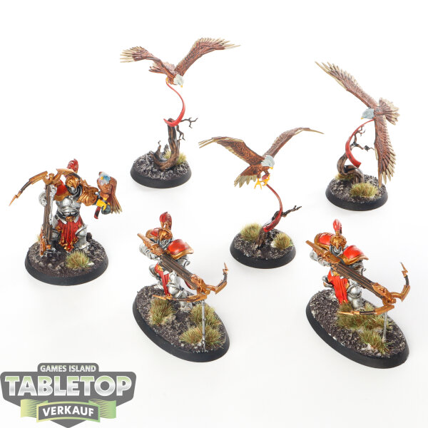 Stormcast Eternals - 3 Vanguard-Raptors & 3 Aetherwings - bemalt