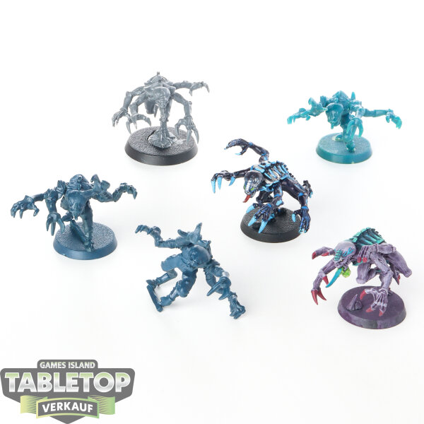 Genestealer Cults - 6 Genestealers klassisch - teilweise bemalt