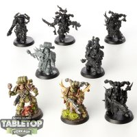 Death Guard - 8 x Plague Marines - teilweise bemalt