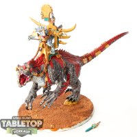 Seraphon - Saurus Oldblood on Carnosaur - bemalt