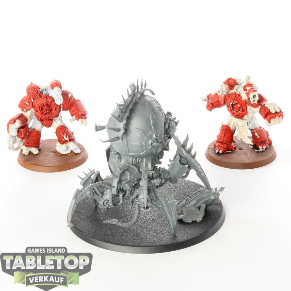 Chaos Space Marines - Warpforged: Venomcrawler and Obliterators - teilweise bemalt