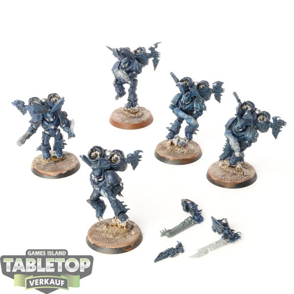 Chaos Space Marines - 5 Raptors - teilweise bemalt