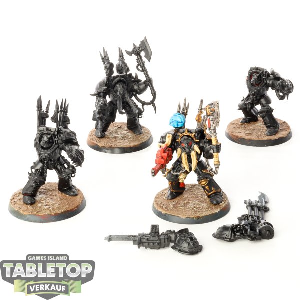 Chaos Space Marines - 4 Chaos Terminator Squad - teilweise bemalt