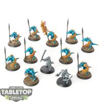 Seraphon - 12 x Saurus Warrior klassisch - teilweise bemalt