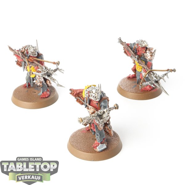 Orruk Warclans - 3x Man-Skewer Boltboyz - bemalt