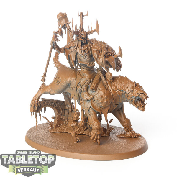 Orruk Warclans - Killaboss on Great Gnashtoof - grundiert