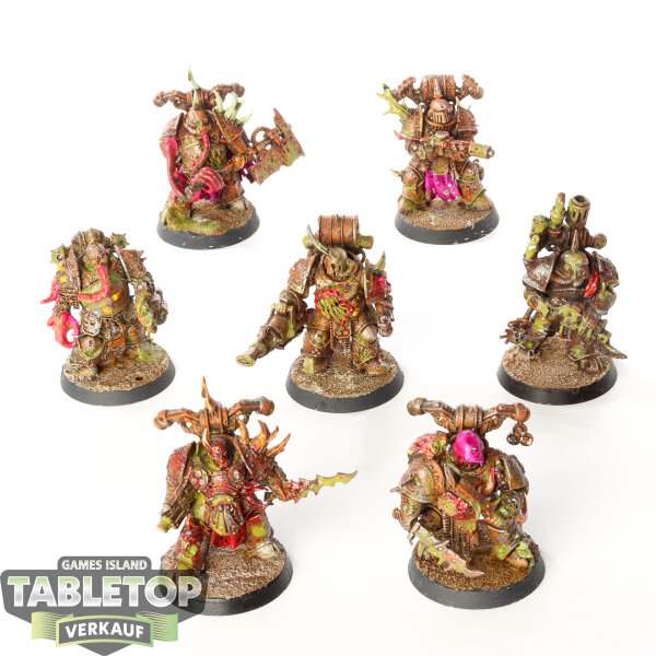 Death Guard - 7 x Plague Marines - bemalt