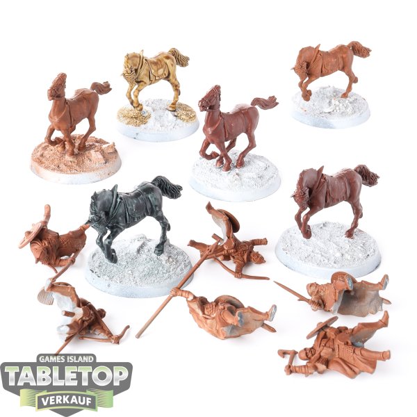 HdR Figuren - Gut - 6 x Riders Of Rohan - teilweise bemalt