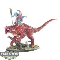 Seraphon - Saurus Scar-Veteran on Carnosaur - bemalt