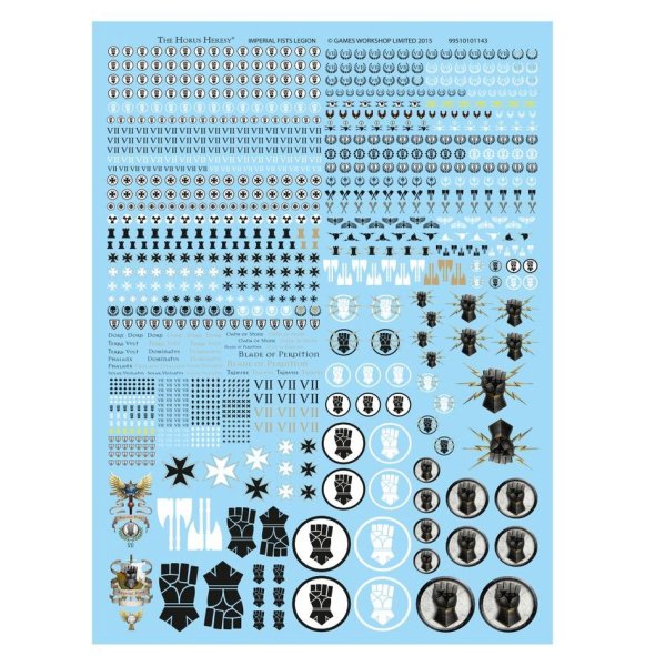 Imperial Fists - Legion Transfer Sheet
