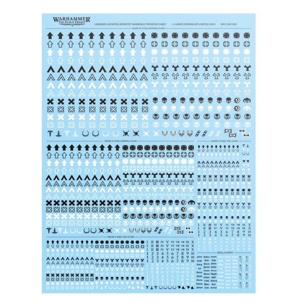 The Horus Heresy - Legiones Astartes Infantry Markings Transfer Sheet