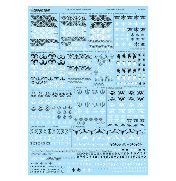 The Horus Heresy - Solar Auxilia Vehicle Markings Transfer Sheet