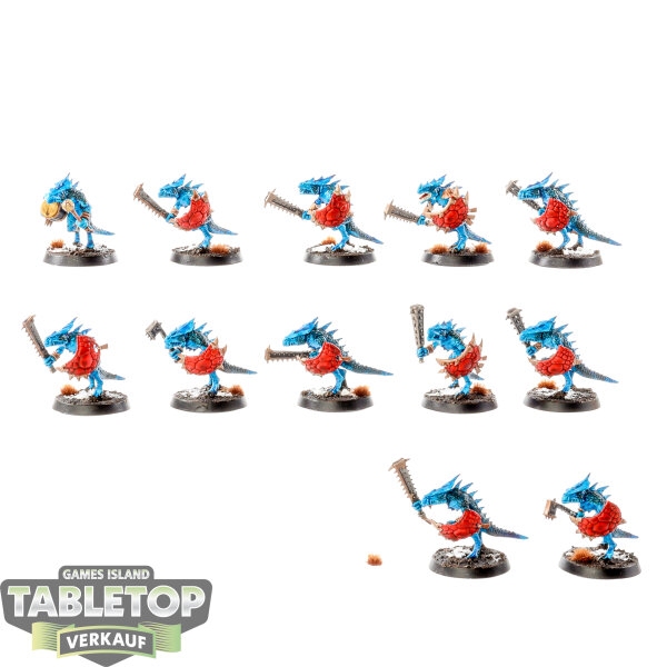 Seraphon - 12 x Saurus Warriors klassisch - bemalt