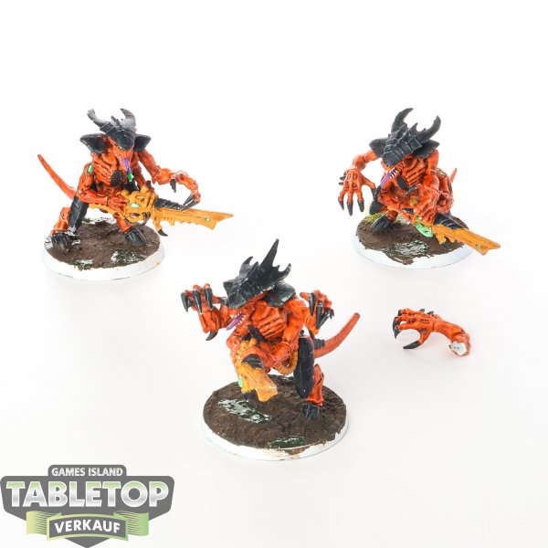 Tyraniden - 3 x Tyranid Warriors - bemalt