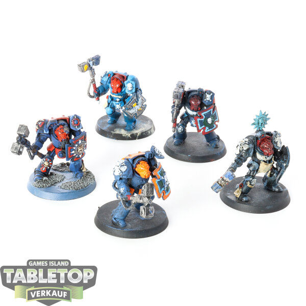 Space Marines - 5 x Terminator Assault Squad - bemalt