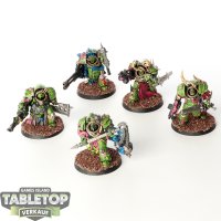 Death Guard - 5x Blightlord Terminators - bemalt