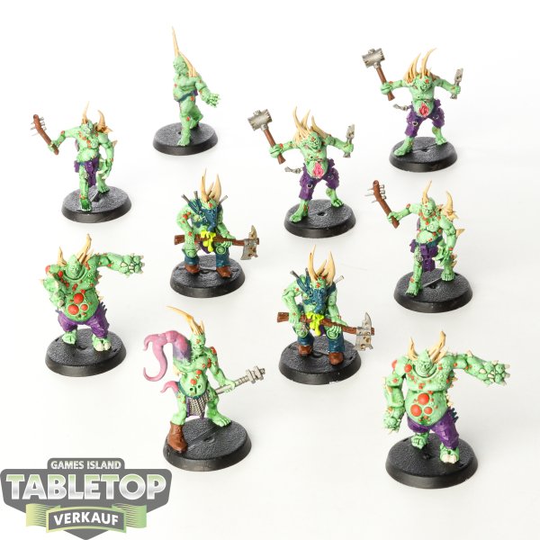 Death Guard - 10x Poxwalkers - bemalt