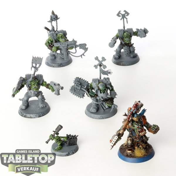 Orks - 5x Ork Nobz - teilweise bemalt