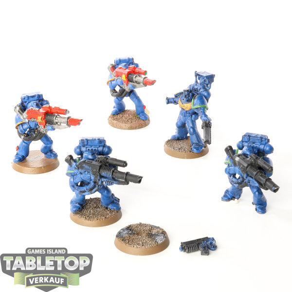 Space Marines - 5 x Devastator Squad klassisch - teilweise bemalt