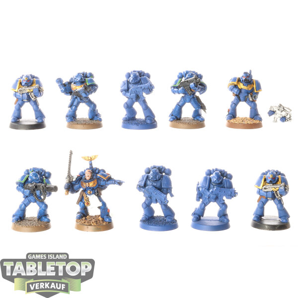 Space Marines - 10 x Tactical Squad klassisch - teilweise bemalt