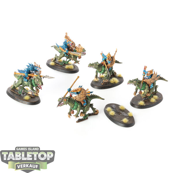 Seraphon - 5 Saurus Knights klassisch - bemalt