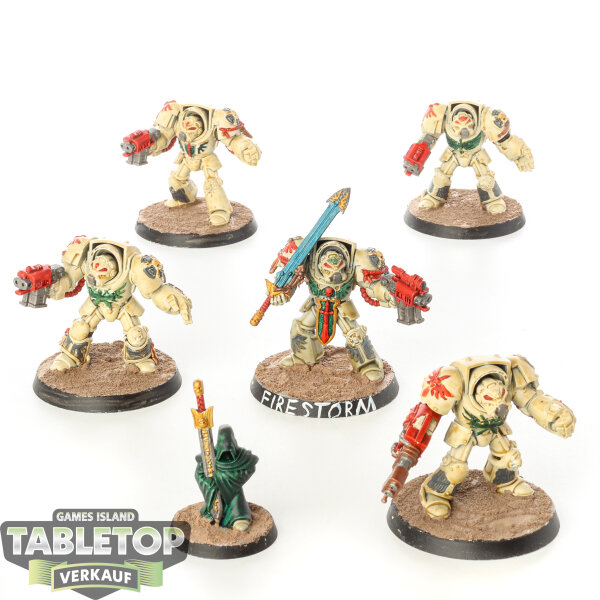 Dark Angels - 5 x Deathwing Terminator Squad - bemalt