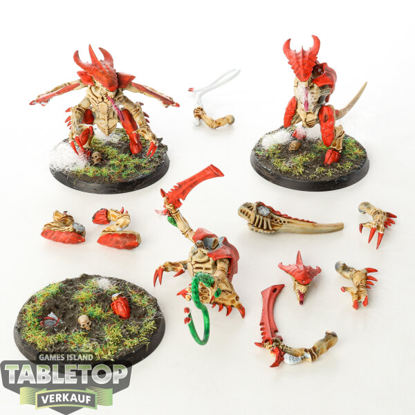 Tyraniden - 3 x Tyranid Warriors - teilweise bemalt