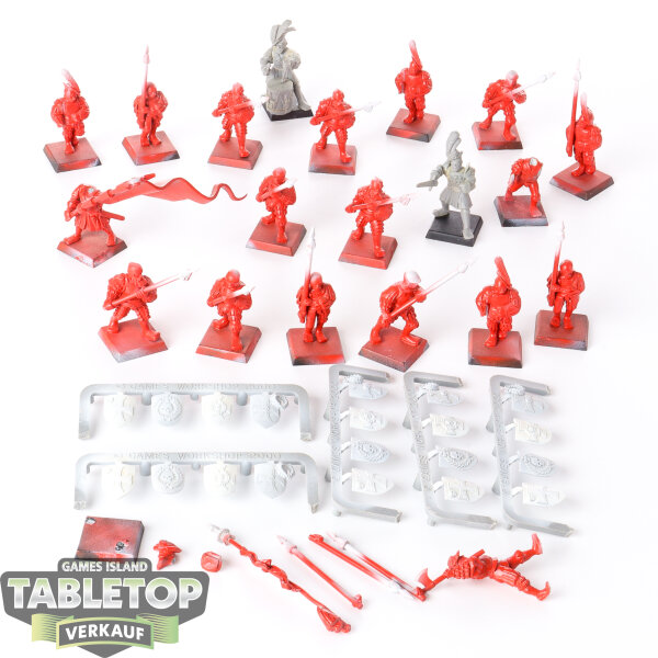 Empire of Man - 20 x Empire Spearmen - teilweise bemalt