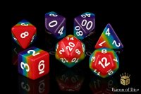 Baron of Dice - Rainbow RPG Dice Set (7 Pieces)