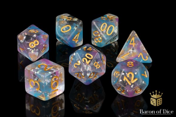 Baron of Dice - Amethyst RPG Dice Set (7 Pieces)