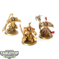 Adeptus Custodes - 3 Allarus Custodians - teilweise bemalt