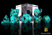 Baron of Dice - Turquoise Gemstone RPG Dice Set (7 Pieces)