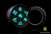 Baron of Dice - Turquoise Gemstone RPG Dice Set (7 Pieces)