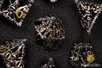 Baron of Dice - Pirate Skull Metal RPG Dice Set (7 Pieces)